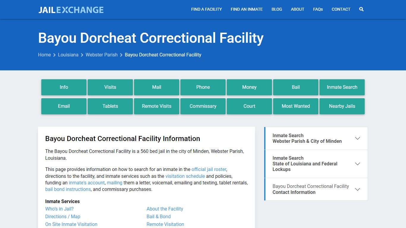 Bayou Dorcheat Correctional Facility - Jail Exchange